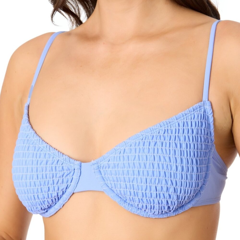 Salt + Cove Juniors' Smocked Underwire Bikini Top - Picture 9 of 9